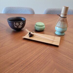 Matcha Tea Set - 9 Pieces - Whisk and Cup - Beginner Latte Kit - Never Used!